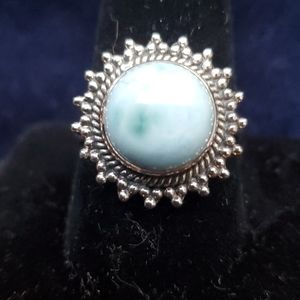 Sterling Silver Larimar Ring